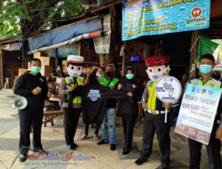 Edukasi Masyarakat, Cak Tejo Satlantas Polrestabes Surabaya Keliling Warkop