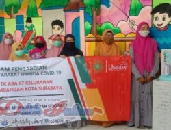 Tim Abdimas UMSIDA Hibahkan Thermo Washtafel Otomatis ke TK ABA 67