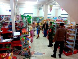 Babinsa Potronayan Cek Prokes Pusat Perbelanjaan