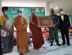 Kodim 0503/JB Bersama Vihara Hemadhiro Mettavati Gelar Baksos Donor Darah