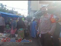 Putus Penyebaran Covid, Polsek Semampir  Bersama Tiga Pilar Giat Operasi Yustisi PPKM di  Pasar