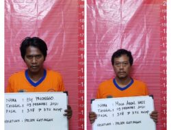 Gadaikan Motor Teman, Dua Tersangka Diringkus Polsek Gayungan