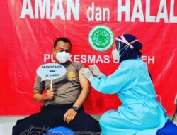 Polsek Sreseh Lakukan Vaksinasi, Kapolsek : Saya dan Anggota Optimis Covid Segera Berakhir