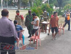 Tegakkan PPKM aparat Gabungan Bendosari Gelar Operasi Yustisi