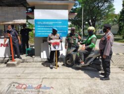 Koramil dan Polsek Grogol Intensifkan Himbauan Prokes 5M