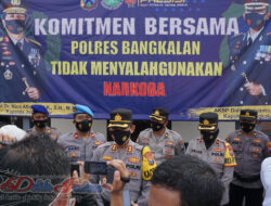 Kuatkan Perangi Narkoba, Polres Bangkalan Gelar Apel Komitmen Bersama