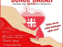 Donor Darah Di Kantor Balai Desa Sine Ngawi