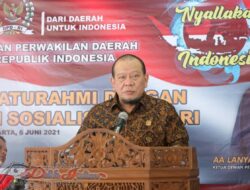 Bertemu Tim Sosialisasi, LaNyalla Tegaskan Spirit Kerja DPD Sebagai Advokat Daerah