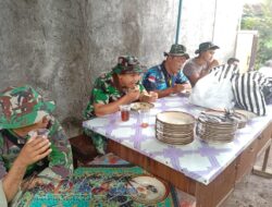 Tak Ada Perbedaan, TNI Dan Warga Nikmati Makan Siang Bersama di Lokasi TMMD
