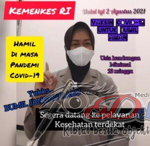 Polwan Polres Bangkalan Ajak Ibu Hamil Segera Vaksin Karena Aman