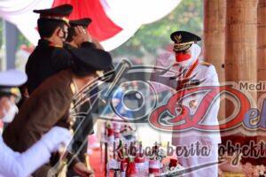 Upacara Peringati HUT RI ke 76, Dipimpin Langsung Oleh Gubernur Jatim