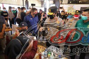 Vaksinasi komunitas Terhadap 1000 Bonek Mania Dari Polda Jatim