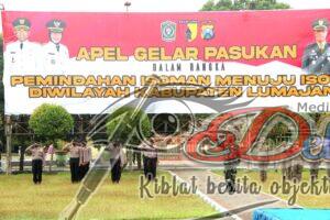 Forkopimda Lumajang Bersinergi Apel Gelar Pasukan Pemindahan Isoman Menuju Isoter