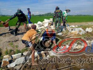 Kejar Target Pengerjaan Pra TMMD Pada Sasaran Talud Terus Dikebut
