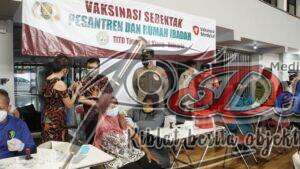 Polresta Sidoarjo Masifkan Vaksinasi Serentak di Pesantren dan Rumah Ibadah