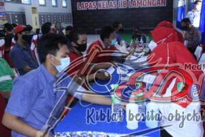 Sinergitas Polres Lamongan Giat Vaksinasi Dengan  Lapas Kelas IIB Kabupaten Lamongan