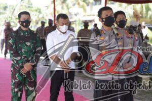 Kapolda Jatim Tinjau Langsung Vaksinasi di Gedung Sasana Praja Ponorogo