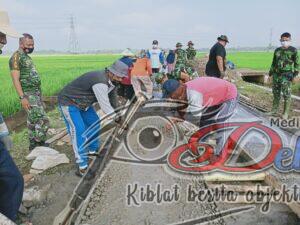 Lancarkan Perekonomian Petani, Pembangunan Rabat Beton Untuk Penghubung Dua Desa