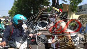 Libatkan Sosok Gajah Mada dan Tribuana Tunggadewi, Polresta Mojokerto Sosialisasikan Prokes