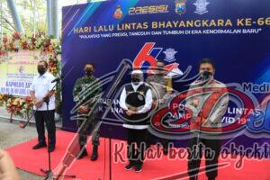 Forkopimda Jatim Cek Vaksinasi Tuna Wisma Dalam Peringatan HUT Lalu lintas Bhayangkara ke 66