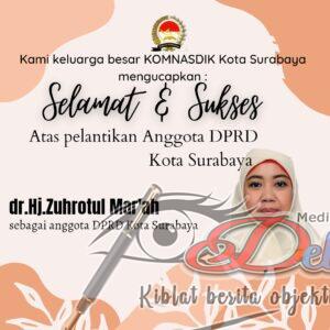 Dr. Zuhro Dilantik, Komnasdik kota Surabaya Beri Dukungan