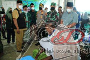 Percepat Vaksinasi, Kapolres Bangkalan Bersama Forkopimda Sidak Vaksin Covid di Kwanyar