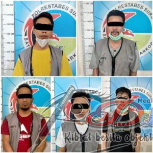 Satresnarkoba Polrestabes Surabaya Bekuk 5 Tersangka Komplotan Narkoba