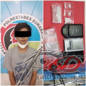 Kurir Narkoba Sistem Ranjau Berhasil Diringkus Satresnarkoba Polrestabes Surabaya