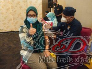 Kodim 0726/Sukoharjo laksanakan Serbuan Vaksinasi Dosis ke 2 di Hotel Fave