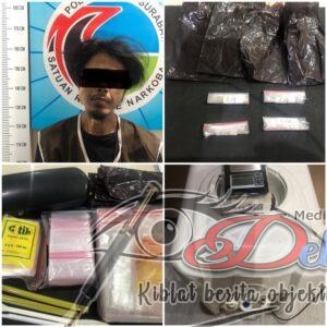 Kurir Narkoba Keok Ditangan Satresnarkoba Polrestabes Surabaya