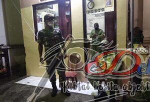 Cegah Gangguan Kamtibmas dan Penularan Covid-19 Koramil 03 Serengan Patroli Himbau Prokes