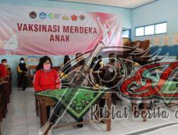 Kapolres Ngawi Tinjau Vaksinasi Merdeka Anak di SDN 2 Ngawi Purba