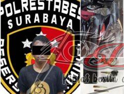 Satreskrim Polrestabes Surabaya Ringkus Residivis Curanmor Akut
