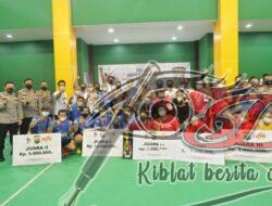 Kapolda Jatim Tutup Gelaran Turnamen Bulu Tangkis Antar Media Piala Kapolda Jatim Cup 2022 di Polda Jatim