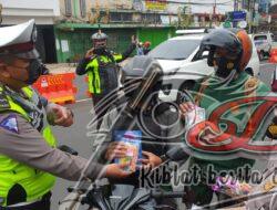 Bertepatan Valentine Day, Polresta Makota Kampanyekan Prokes dan Disiplin Lalin