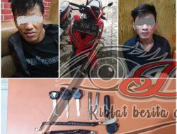 Meringkuk Di Tahanan Mapolsek Bubutan, Inilah Dua Wajah Spesialis Curanmor Di Surabaya