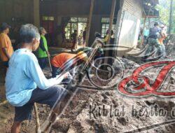 Anggota Koramil 18/Girimarto Gelar Karya Bakti Bencana Tanah Longsor