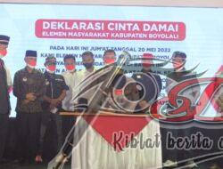 Elemen Masyarakat Boyolali Deklarasi Cinta Damai