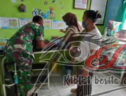 Wujud Nyata Kepedulian Babinsa Dampingi Posyandu Balita
