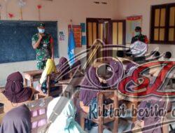 Koramil Himbau Tetap Waspada Walau Pembelajaran Tatap Muka Sudah Dimulai