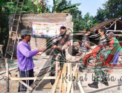 Kodim 0726/Sukoharjo Bantu Rehap Rumah Sugimin Di Kemasan Polokarto