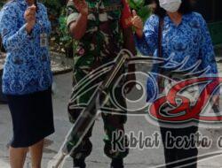 Babinsa dan Perangkat Kelurahan Serengan Kunjungi Program Kampung Hijau