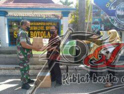 Bantu Kegiatan Belajar, Koramil Boyolali Bagikan Alat Tulis Gratis