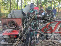 TNI Satgas Belajar Ilmu Bangunan di Lokasi TMMD Reguler ke-114