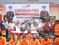 Selama Sebulan Satreskrim Polres Bangkalan Berhasil Ungkap 29 kasus dan Amankan 27 tersangka