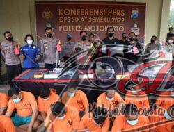 Polres Mojokerto Berhasil Amankan 30 Pelaku Tindak Kriminal Selama 12 hari,Satu Diantaranya Bersenpi