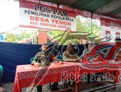 Tertib dan Lancar, Babinsa Temon Bersama Aparat Terkait Gelar Pengamanan Pilkades