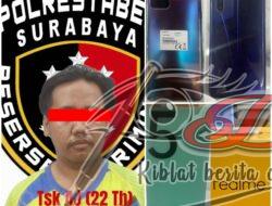 Panjat Pagar, Satu Maling di Keputih Surabaya Gondol Handphone Diamankan Polisi
