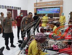 Polres Kediri Kota Gelar Donor Darah untuk HUT ke-42 Satpam