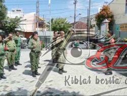 Tanamkan Disiplin Babinsa Danukusuman Latih Linmas PBB